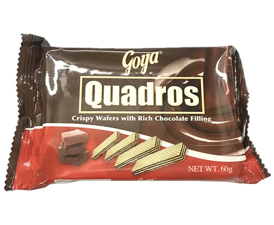 Shoppers Mart - Binondo Goya Quadros Crispy Wafer Chocolate 60G Snacks 1 Shoppers Mart - Binondo Goya Quadros Crispy Wafer Chocolate 60G Snacks