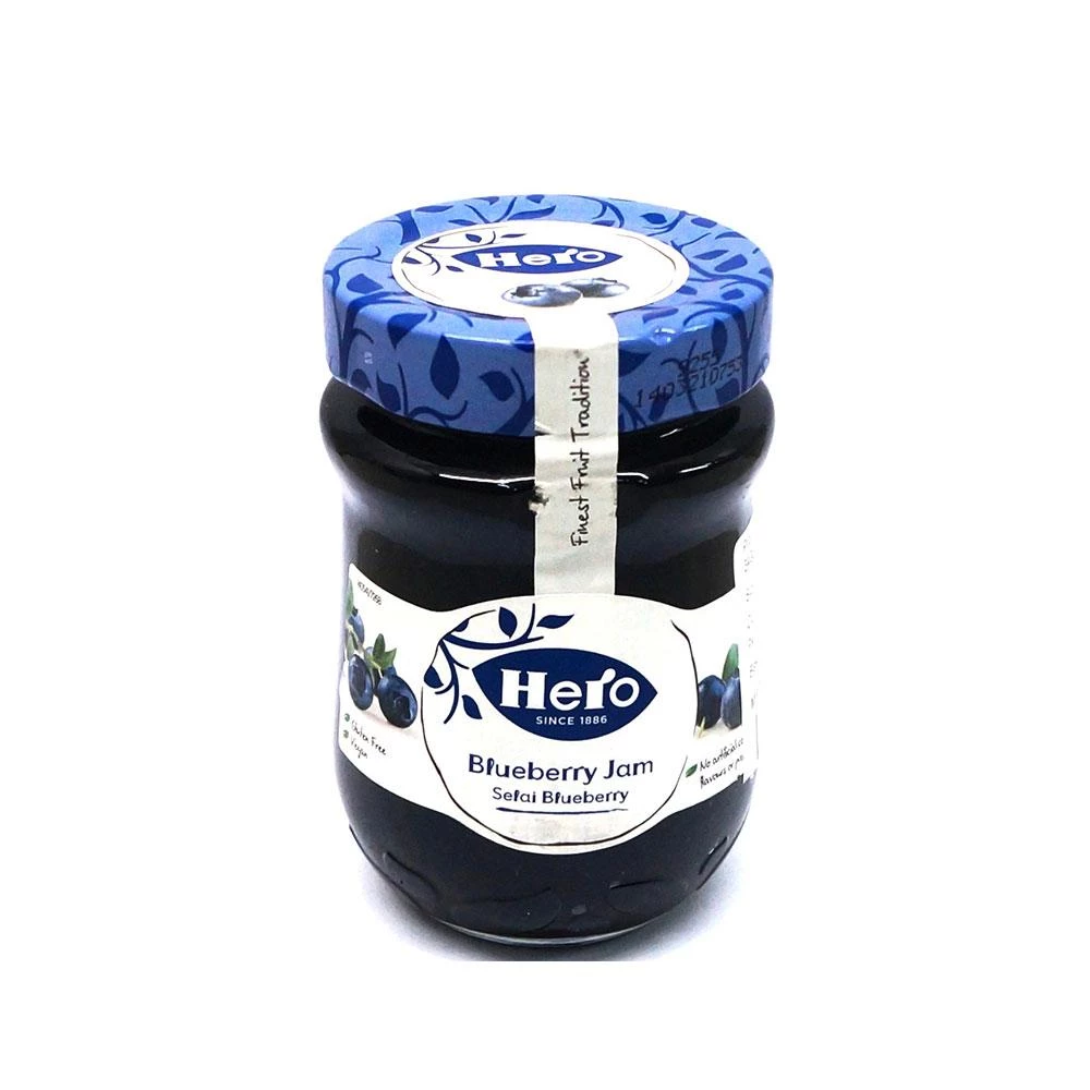 Shoppers' Mart Dressings & Spreads Hero Blueberry Jam 340g 1 Shoppers' Mart Dressings & Spreads Hero Blueberry Jam 340g