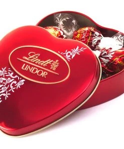 Shoppers Mart - Binondo Confectionery Lindt Lindor Heart Tin Red 96g