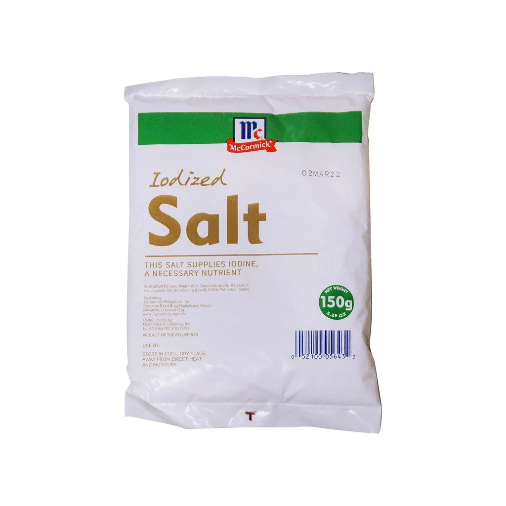 Shoppers Mart - Binondo Mc Cormick Iodized Salt Pack 150g 1 Shoppers Mart - Binondo Mc Cormick Iodized Salt Pack 150g