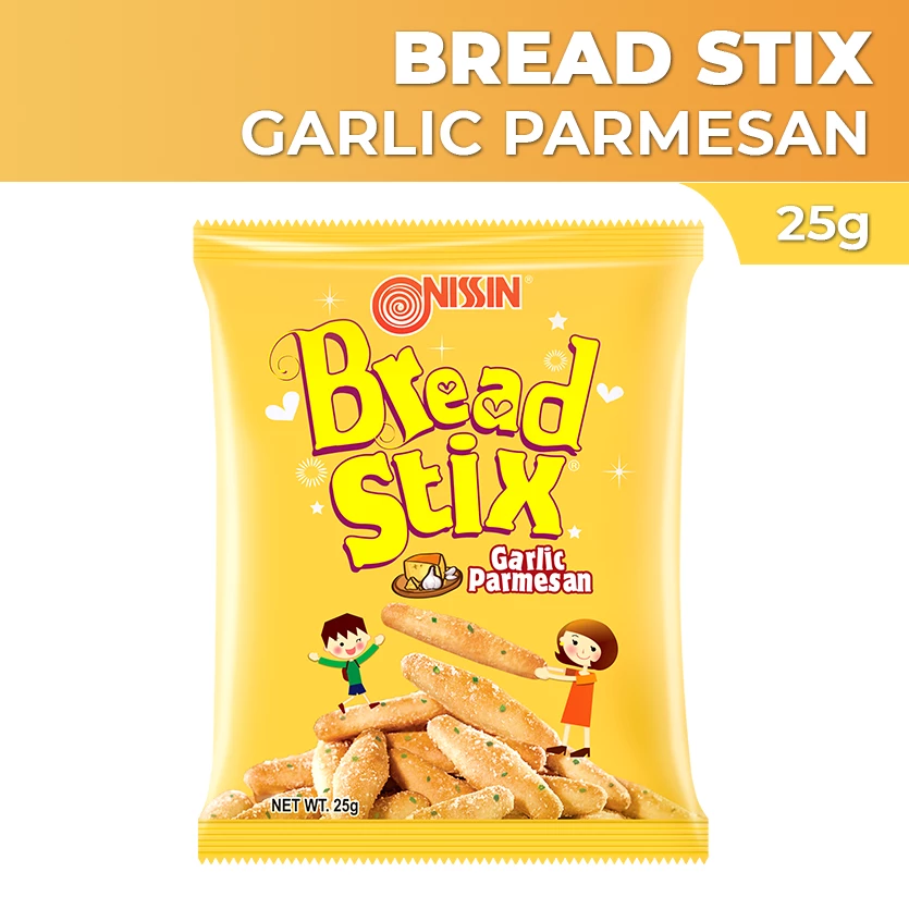 Shoppers Mart - Binondo Nissin Bread Stix Garlic Parmesan 25g Biscuits, Crackers & Cookies 1 Shoppers Mart - Binondo Nissin Bread Stix Garlic Parmesan 25g Biscuits, Crackers & Cookies