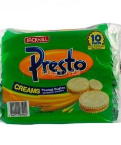 Shoppers Mart - Binondo Presto Creams Ckies Peanut Butter 30gx10S Biscuits, Crackers & Cookies