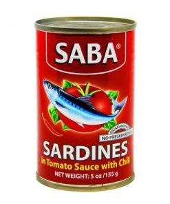 Shoppers Mart - Binondo Canned, Packed & Preserved Food Saba Sardines In Tomato Sauce W/ Chili 155g