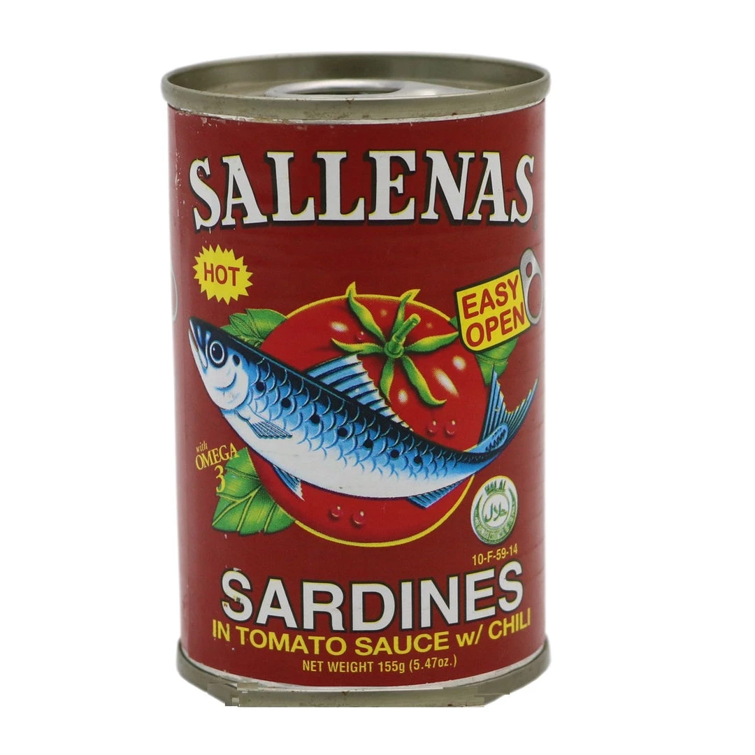 Shoppers Mart - Binondo Canned, Packed & Preserved Food Sallenas Sardines Red Tomato Sauce 155g 1 Shoppers Mart - Binondo Canned, Packed & Preserved Food Sallenas Sardines Red Tomato Sauce 155g