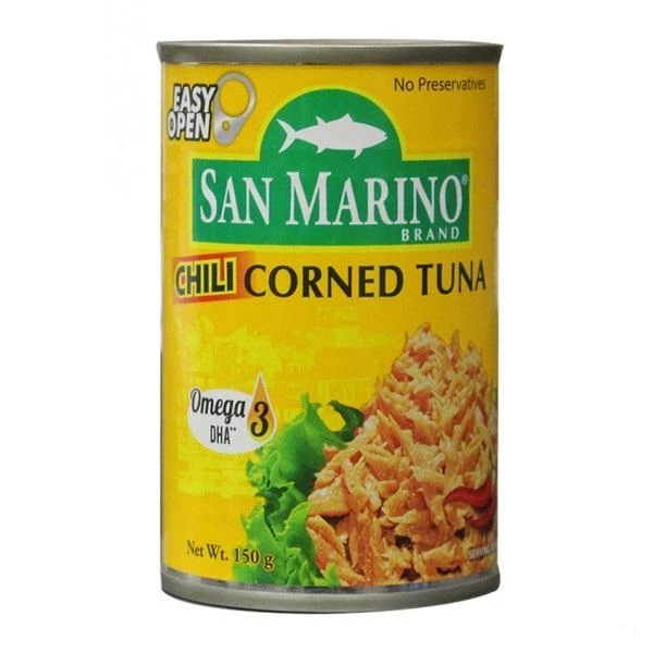 Shoppers Mart - Binondo San Marino Corned Tuna Chili 150g Canned, Packed & Preserved Food 1 Shoppers Mart - Binondo San Marino Corned Tuna Chili 150g Canned, Packed & Preserved Food