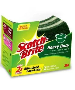 Shoppers Mart - Binondo Household & Laundry Scotch Brite Scrub Pad Twin V Pack 105X83X25Mm 2S