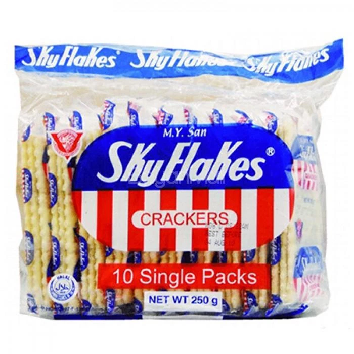 Shoppers Mart - Binondo Skyflakes Crackers Singles 25gx10S Biscuits, Crackers & Cookies 1 Shoppers Mart - Binondo Skyflakes Crackers Singles 25gx10S Biscuits, Crackers & Cookies