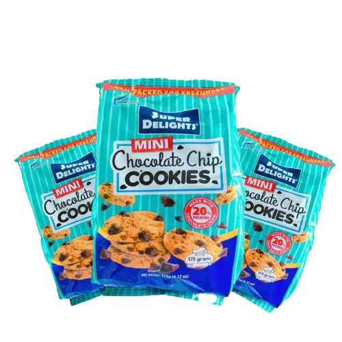 Shoppers Mart - Binondo Super Delights Chip Cookies Chocolate Mini 175g Biscuits, Crackers & Cookies 1 Shoppers Mart - Binondo Super Delights Chip Cookies Chocolate Mini 175g Biscuits, Crackers & Cookies
