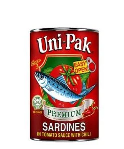 Shoppers Mart - Binondo Canned, Packed & Preserved Food Unipak Sardines With Chili 155g